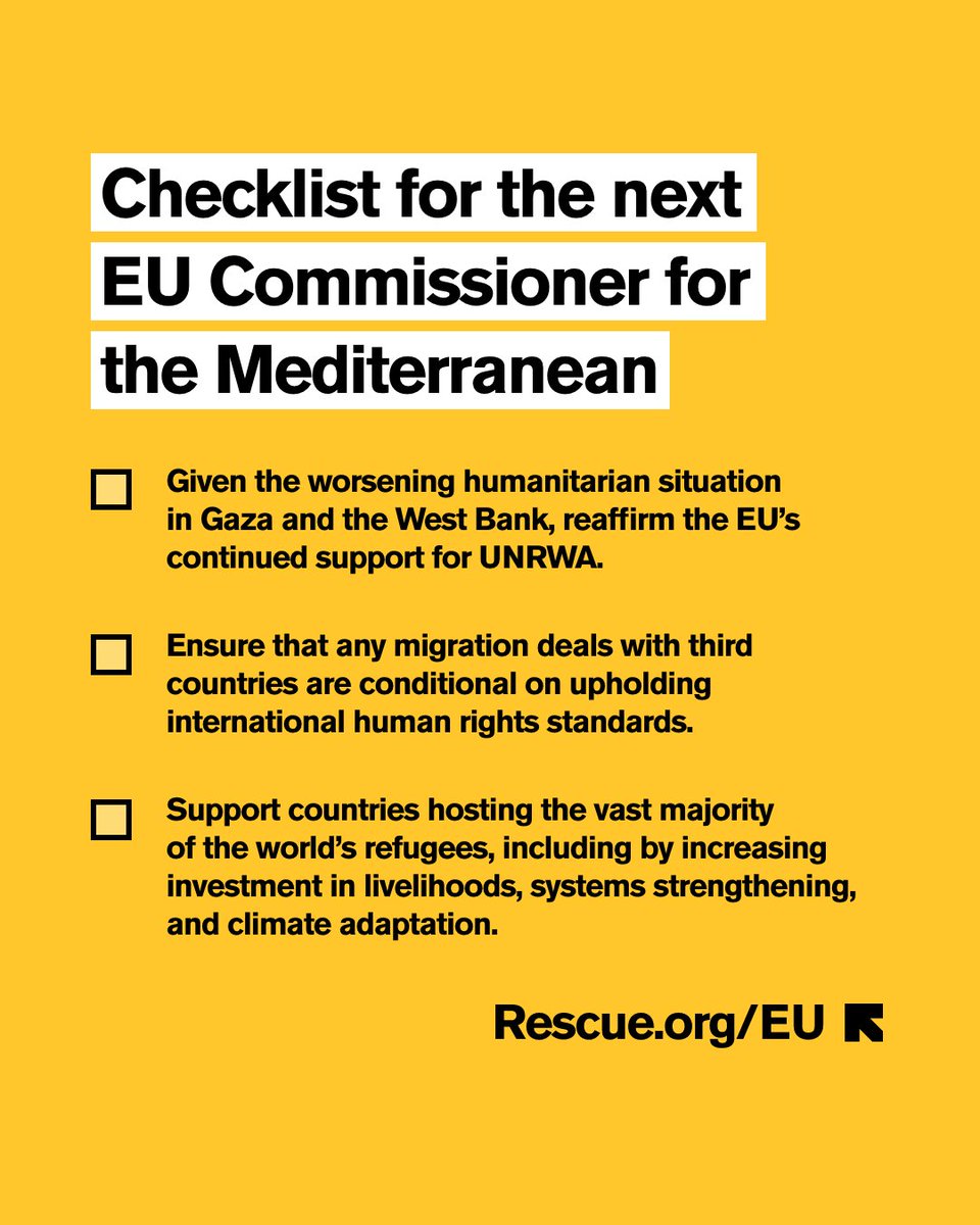Ahead of <a href="/dubravkasuica/">Dubravka Šuica</a>'s hearing in the European Parliament today, the IRC is calling on the first ever European Commissioner for the Mediterranean to pursue three key priorities ↓