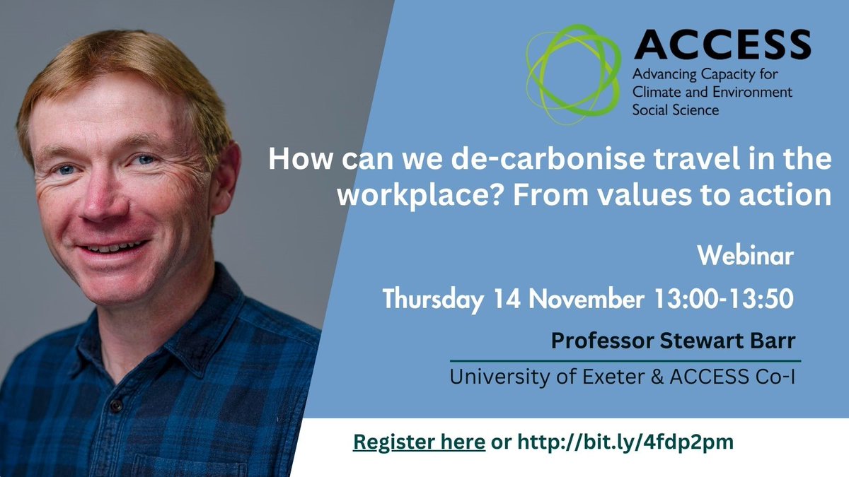 Don't miss Stewart's webinar on how we can de-carbonise travel in the workplace next Wednesday 14 November. bit.ly/4fdp2pm