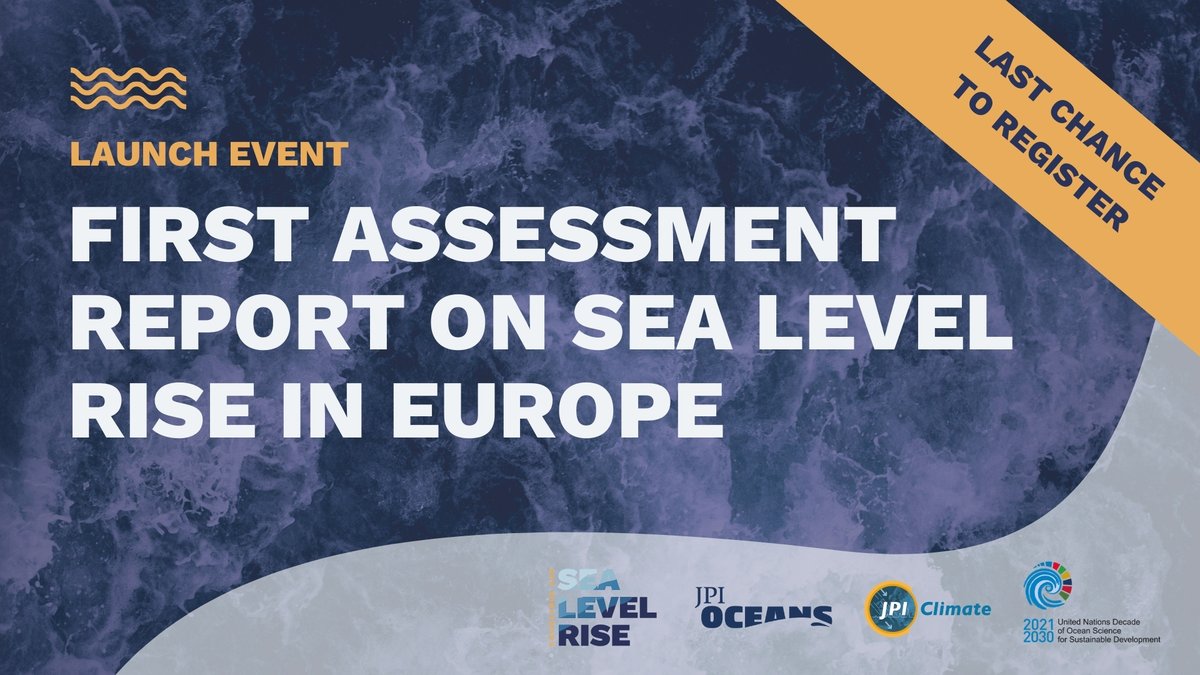 jpioceans's tweet photo. 🎊 Join us for the official launch of the First European Assessment Report on Sea Level Rise!  

📌 Online (Zoom)
⏰ 8 November, 11:00-13:00
👉 Register here: https://t.co/HPBrQaamcR https://t.co/fwvFaX6cCw