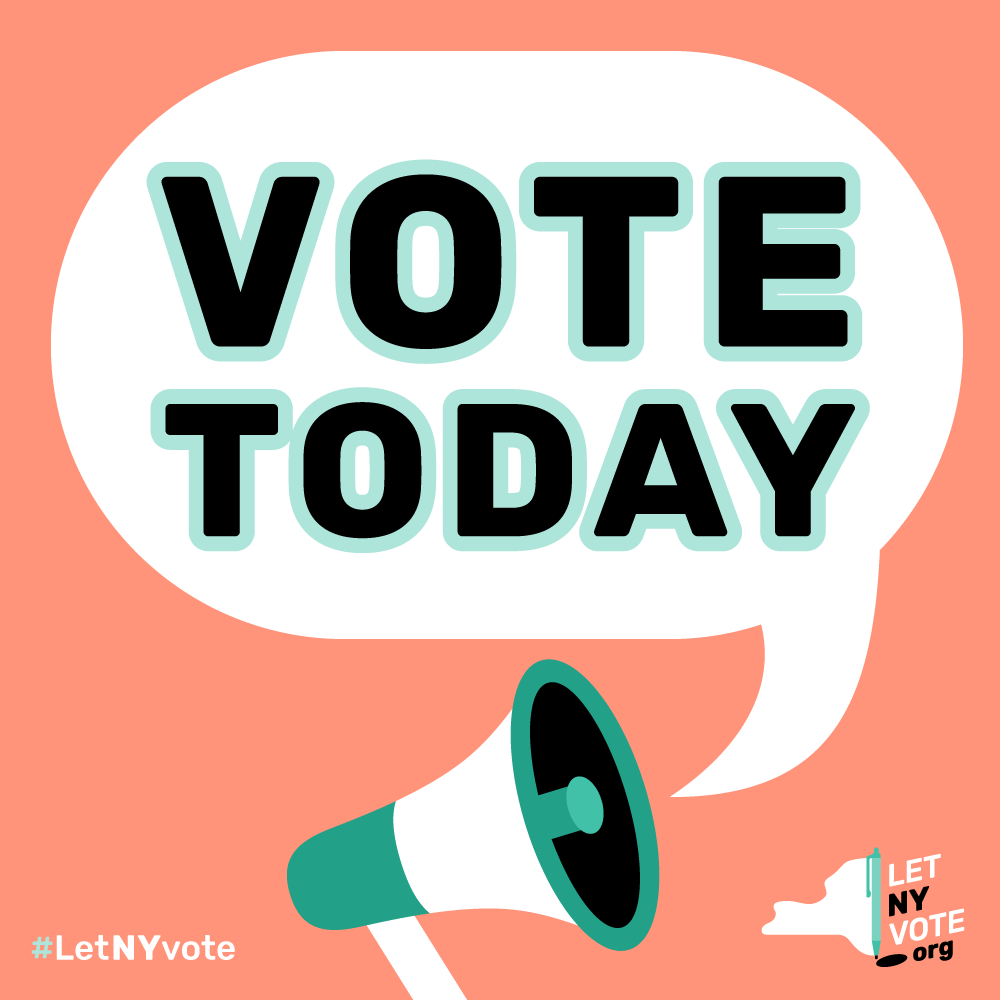 It's Election Day🗳️ Polls are open statewide 6 am to 9 pm. New Yorkers, Let's do this! 2⃣0⃣2⃣4⃣ #LetNYvote