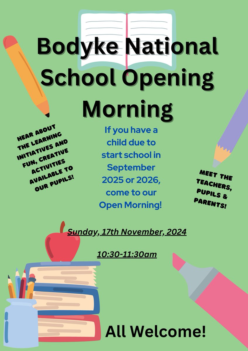 Open Morning for prospective parents on Sunday 17th November at 10:30am. Come and see our lovely school! We look forward to welcoming you!