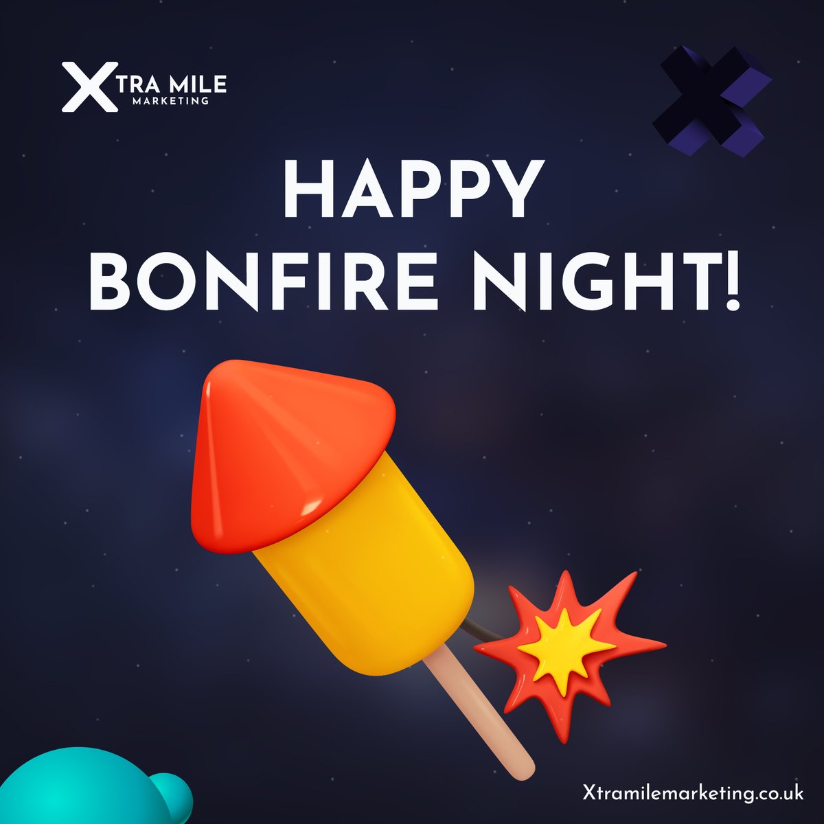 🔥 Happy Bonfire Night! 🎇

At Xtra Mile Marketing, we don’t just create sparks - we ignite entire strategies! Just like Bonfire Night, our team brings together bold creativity, tech expertise, and powerful strategy to help your business shine.💥 

#BonfireNight #DigitalMarketing
