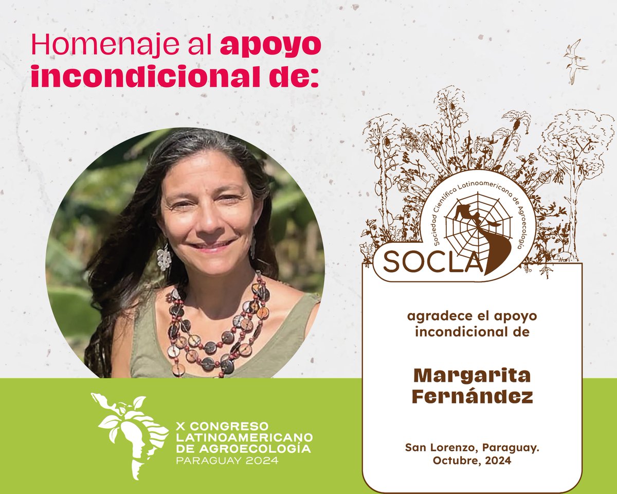 🌻Con este homenaje queremos agradecer el apoyo incondicional, muchas veces silencioso, que recibe SOCLA y que es fundamental para su gestión administrativa.

Natalia Pinzón Jiménez 
Margarita Fernández 

¡Muchas Gracias!