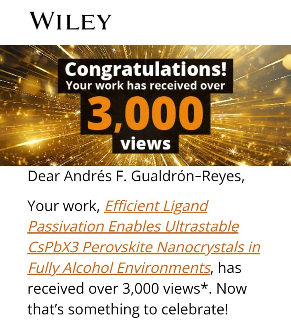 Andrés F. Gualdrón-Reyes (@gualdronreyes) on Twitter photo Without doubts, the stabilization of halide perovskites in polar solvents is a hot topic nowadays! #ViewsMilestone <a href="/roserfernandezc/">Roser Fernandez i Climent</a> <a href="/camesaz/">Camilo A Mesa</a> <a href="/FedeAie/">Federica Aiello</a> <a href="/jrodper20/">Jhonatan Rodriguez P</a> <a href="/sofy_masi/">Sofia Masi</a> <a href="/IvanMoraSero/">Iván Mora-Seró</a>
see here: onlinelibrary.wiley.com/doi/10.1002/ad…
#BeStrongValencia Without doubts, the stabilization of halide perovskites in polar solvents is a hot topic nowadays! #ViewsMilestone <a href="/roserfernandezc/">Roser Fernandez i Climent</a> <a href="/camesaz/">Camilo A Mesa</a> <a href="/FedeAie/">Federica Aiello</a> <a href="/jrodper20/">Jhonatan Rodriguez P</a> <a href="/sofy_masi/">Sofia Masi</a> <a href="/IvanMoraSero/">Iván Mora-Seró</a>
see here: onlinelibrary.wiley.com/doi/10.1002/ad…
#BeStrongValencia