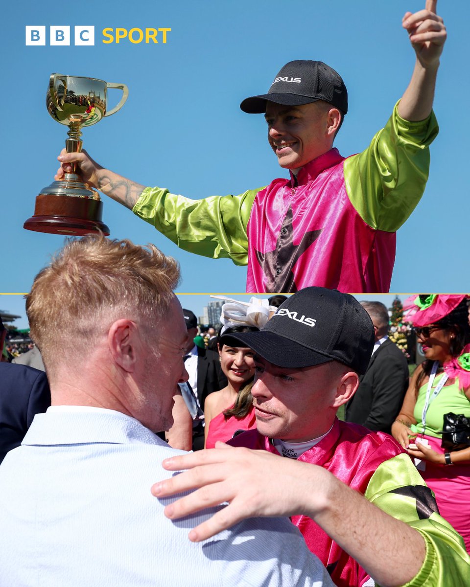 BBC SPORT NI (@bbcsportni) on Twitter photo On song 🏇
Singer <a href="/ronanofficial/">Ronan Keating</a> congratulates Irish jockey Robbie Dolan on winning the Melbourne Cup 🏆
Dolan made it to the quarter-finals of <a href="/TheVoiceAU/">The Voice Australia</a> two years ago on the team of singer <a href="/RitaOra/">Rita Ora</a>🎤
#MelbourneCup | <a href="/ZRKD/">Robbie Dolan</a> On song 🏇
Singer <a href="/ronanofficial/">Ronan Keating</a> congratulates Irish jockey Robbie Dolan on winning the Melbourne Cup 🏆
Dolan made it to the quarter-finals of <a href="/TheVoiceAU/">The Voice Australia</a> two years ago on the team of singer <a href="/RitaOra/">Rita Ora</a>🎤
#MelbourneCup | <a href="/ZRKD/">Robbie Dolan</a>