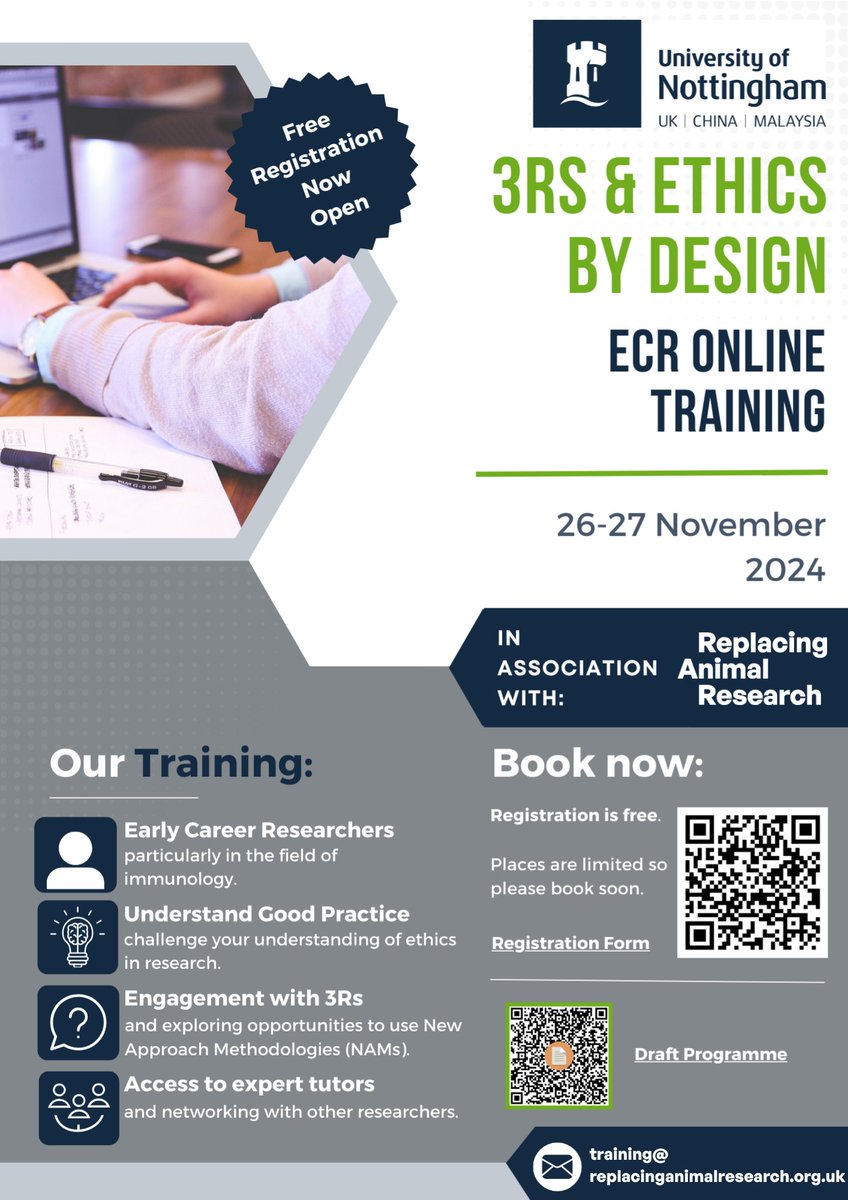 Tickets are now sold out for our early career researcher course. If you'd like to join the waiting list email training@replacinganimalresearch.org.uk.