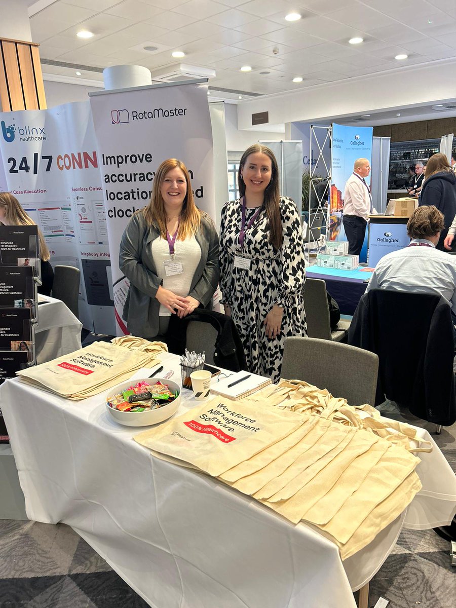 The RotaMaster Customer Success Team is here in full swing at #UHUK2024, eager to reconnect with our RotaMaster users throughout the day. Curious about how @UHUK members are streamlining their Workforce Management? Come by our stand and say hello!
