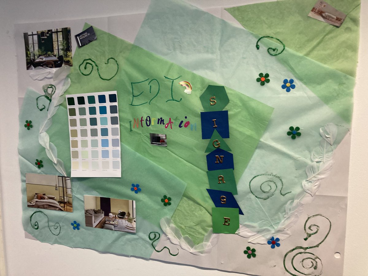 Day 2 of the Elizabeth Garrett Anderson and we stay by making mood boards for a patient waiting room, a great bit of team building