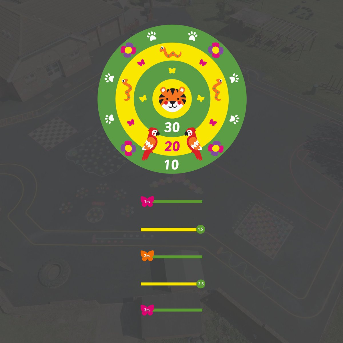 ✨🙏🏼 We need your help! 🙏🏼✨

We are currently in the process of #designing lots of vibrant and fun new #playgroundmarkings and would love your input! 

Which target is your favourite?

COMMENT:
🐝 for the Bug Target
🦀 for the Under the Sea Target
🐯 for the Jungle Target