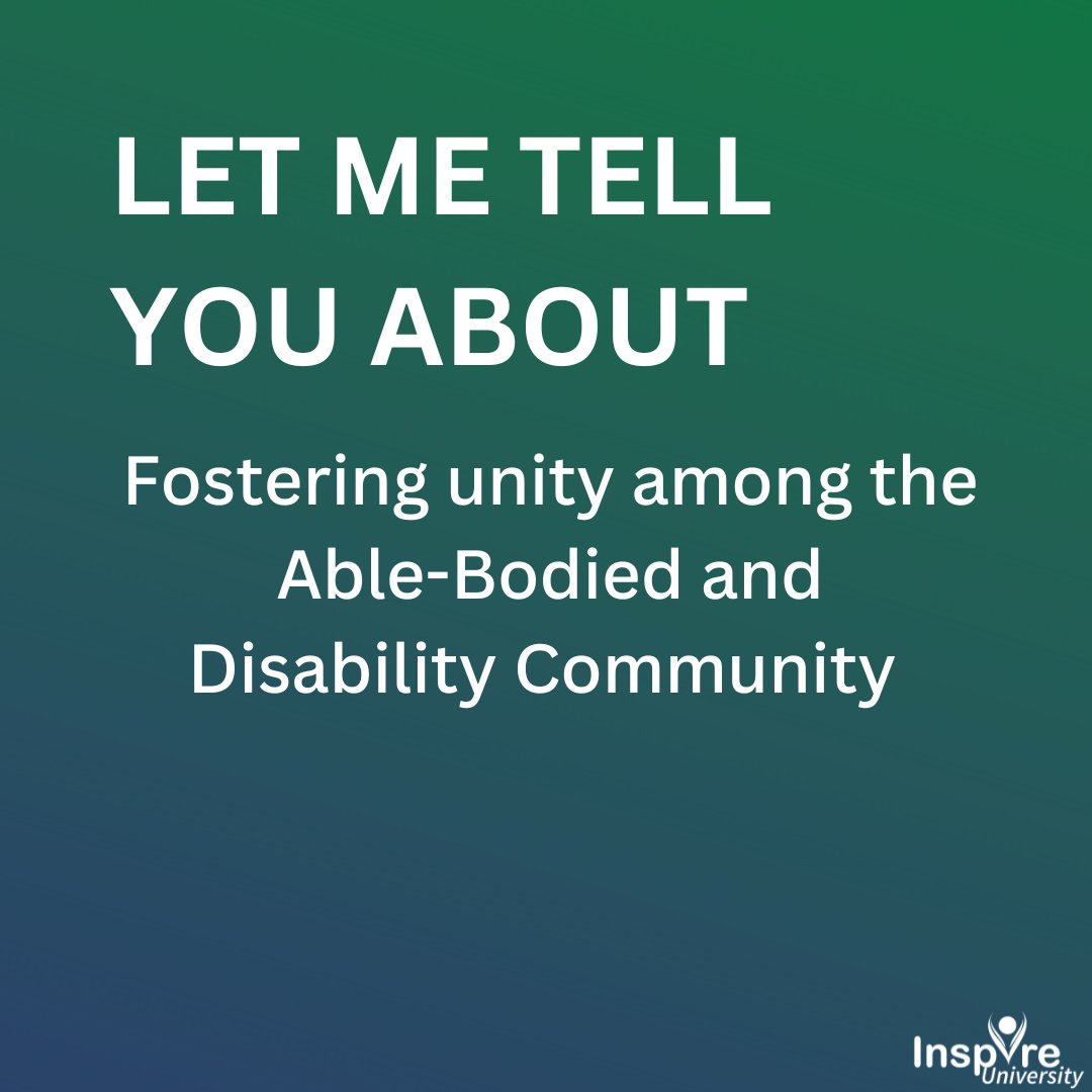 JonathanSlifka's tweet image. Please visit the blog section of my website jonslifka.com for my thoughts on fostering unity among the able-bodied and Disability Community. #InspireU #DisabilityInclusion #DisabilityAction #InspirationalSpeaker #MotivationalSpeaker