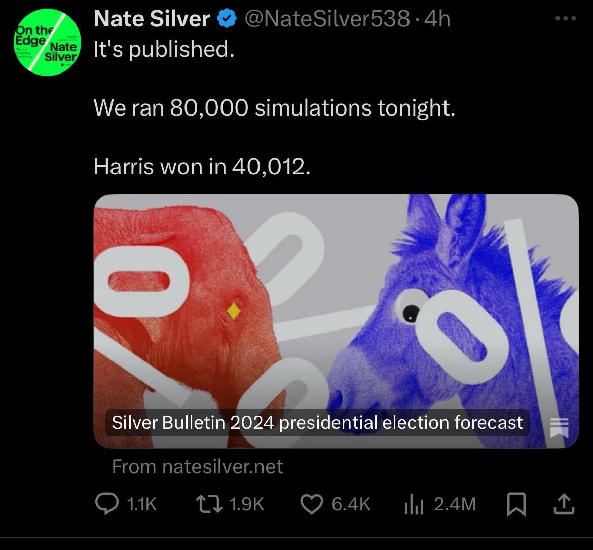 How in the f*uck did we get here? It took Kamala more than $1bn to get a 0.015% lead.