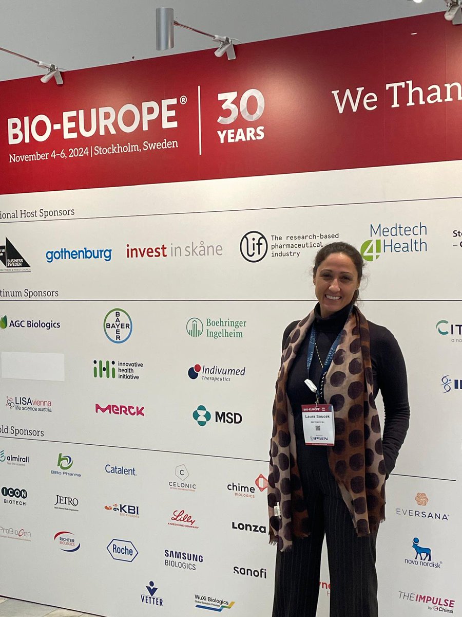 peptomyc's tweet photo. #BIOEurope24 is taking place in Stocholm. @LauraSoucek, our CEO is there representing #peptomyc. Join her at Stockholmsmässan!
https://t.co/IQAZNETaa5 https://t.co/yFYeY1dHlj