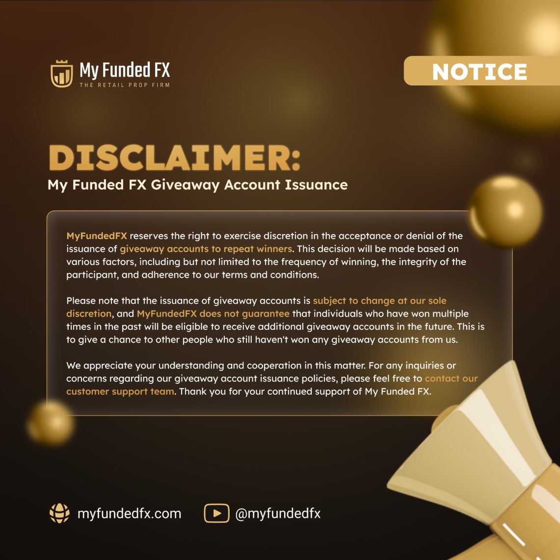 Bumojja_Benjie's tweet image. 📢Give away alert💐
3X 5k Evaluation accounts

Must follow_
@MattLeech 
@MyFundedFX 
@MyFundedFutures 
@Bumojja_Benjie 

Like &amp;amp; Retweet
Tag 3friends (not influencers!)

Ends in 4days❤️
#myfundedfx