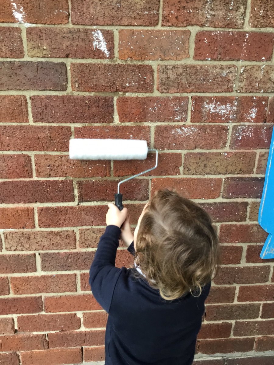 We like to experiment with mark making in lots of different ways. “All clean now, chalks gone.” <a href="/paganelschool/">Paganel Primary</a>