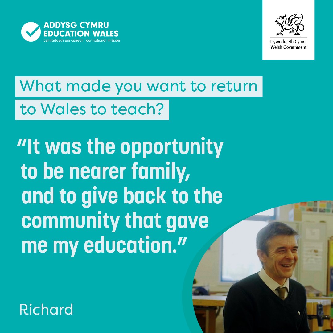 TeachingWales's tweet photo. Cefnogwch y Gymraeg inside and outside the classroom.

An additional £5,000 is available to teach a priority subject in Cymraeg.

Caru Cymru? Teach in Cymraeg. 📢

Visit: https://t.co/buNso6twBl

#TeachingWales

@Athrofa
@ITEcardiffmet
@PGCEswanseauni
@BangorUni
@colegcymraeg
@OUCymru
@educatorswales
@learncymraeg
@cymraeg