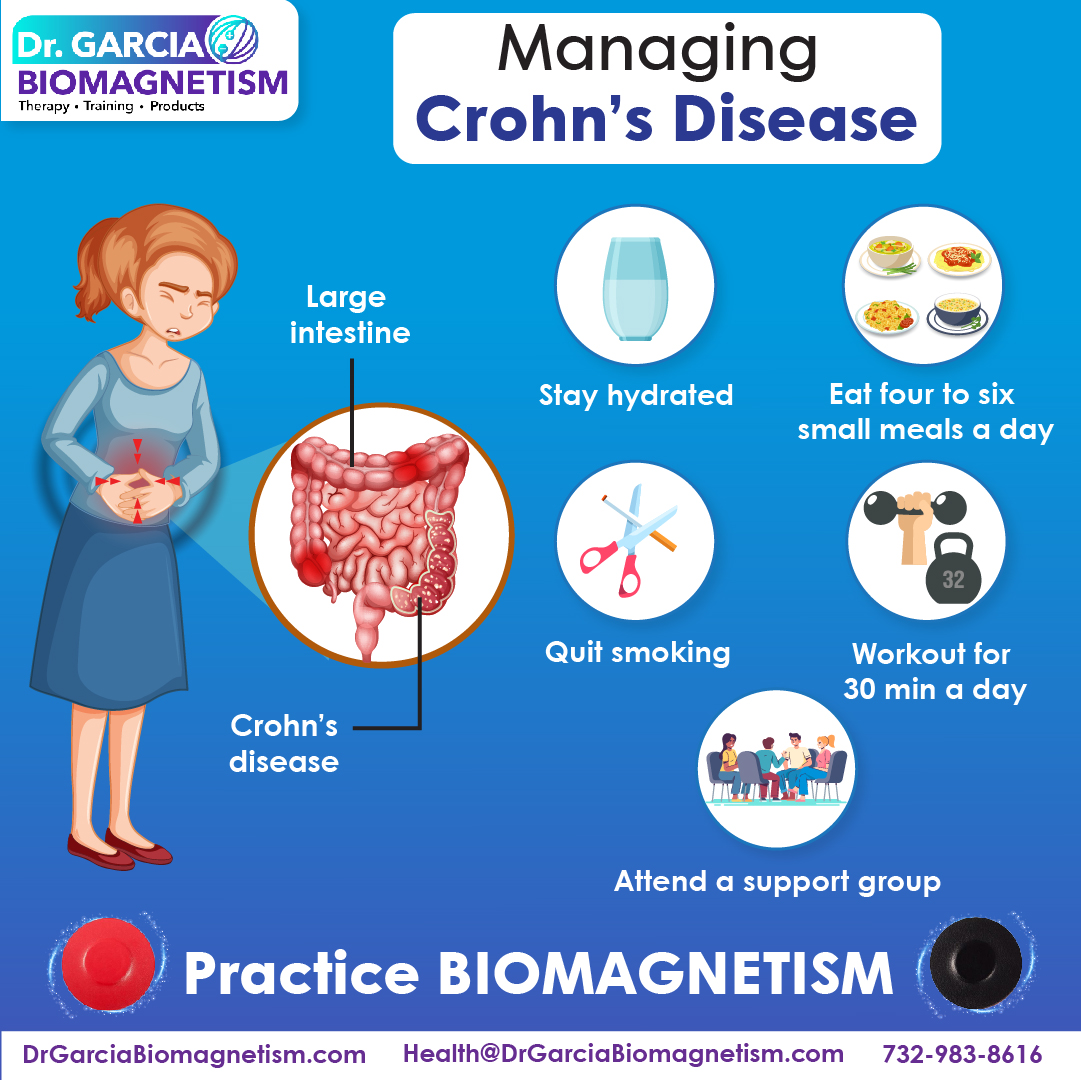 thebiomagnetism's tweet image. Struggling with Crohn&apos;s disease? Discover holistic strategies to manage symptoms, including #Biomagnetic Therapy, which can naturally help balance your body and promote better health.  Let’s work together to improve your well-being and manage #Crohnsdisease effectively!
