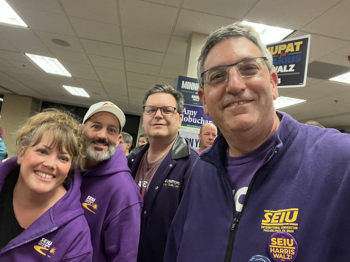 Neal Bisno (@nbisno) on Twitter photo Whirlwind tour yesterday w/ <a href="/SEIUHCMNIA/">SEIU Healthcare Minnesota & Iowa</a> <a href="/SEIULocal284/">SEIU Local 284</a> <a href="/SEIU26/">SEIU Local 26</a> members engaging voters across MN alongside <a href="/amyklobuchar/">Amy Klobuchar</a> <a href="/TinaSmithMN/">Tina Smith</a> <a href="/LtGovFlanagan/">Lt. Governor Peggy Flanagan</a> <a href="/epmurphymn/">Erin Murphy</a> <a href="/melissahortman/">Melissa Hortman</a> <a href="/keithellison/">Keith Ellison</a> <a href="/IlhanMN/">Ilhan Omar</a>. Everything at stake, today is the day! <a href="/SEIU/">SEIU</a> <a href="/seiumn/">SEIU Minnesota</a> #HarrisWalz2024
#seiuvotes Whirlwind tour yesterday w/ <a href="/SEIUHCMNIA/">SEIU Healthcare Minnesota & Iowa</a> <a href="/SEIULocal284/">SEIU Local 284</a> <a href="/SEIU26/">SEIU Local 26</a> members engaging voters across MN alongside <a href="/amyklobuchar/">Amy Klobuchar</a> <a href="/TinaSmithMN/">Tina Smith</a> <a href="/LtGovFlanagan/">Lt. Governor Peggy Flanagan</a> <a href="/epmurphymn/">Erin Murphy</a> <a href="/melissahortman/">Melissa Hortman</a> <a href="/keithellison/">Keith Ellison</a> <a href="/IlhanMN/">Ilhan Omar</a>. Everything at stake, today is the day! <a href="/SEIU/">SEIU</a> <a href="/seiumn/">SEIU Minnesota</a> #HarrisWalz2024
#seiuvotes