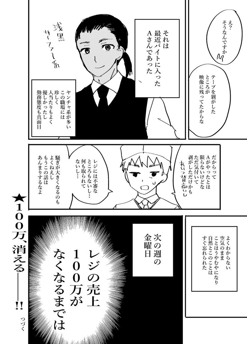 バイト先で100万円盗まれた話② 