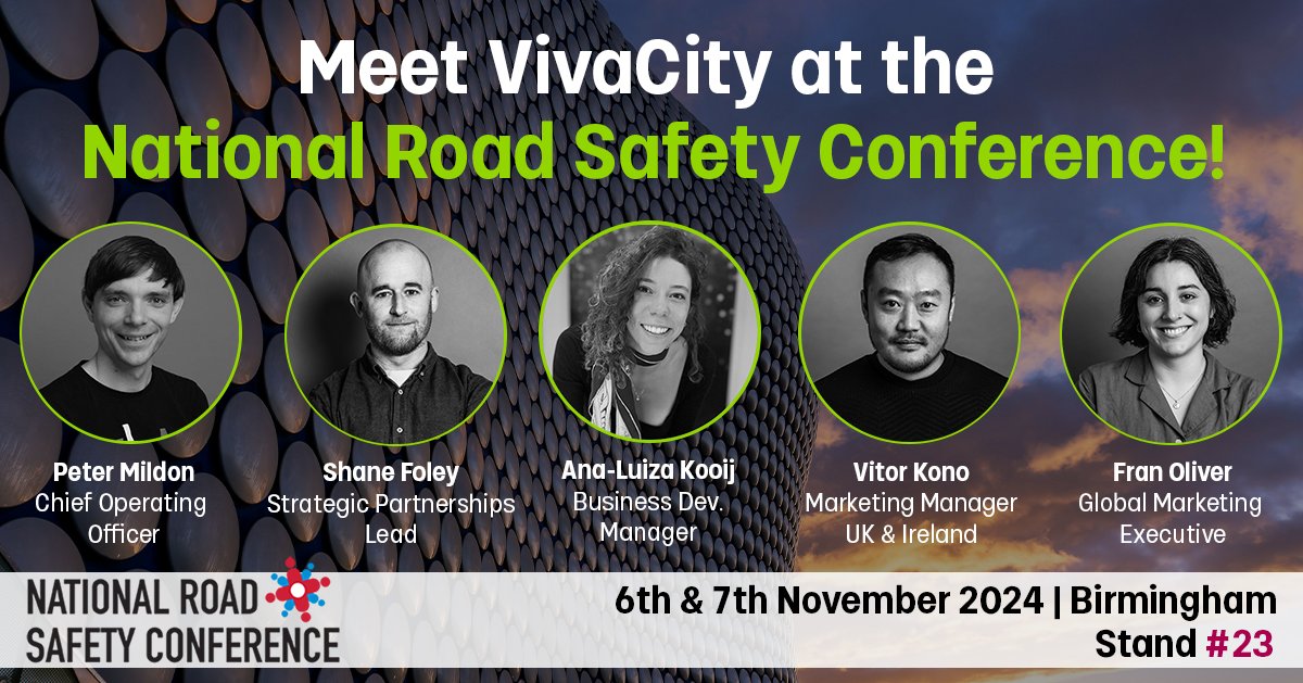 VivacityLabs's tweet image. 🎉  VivaCity will be exhibiting at the #NationalRoadSafetyConference in Birmingham on 6th &amp;amp; 7th November! Stop by stand #23 to speak to the team to find out how our #RoadSafety and #TrafficMonitoring solutions can help boost your road safety schemes.
#ActiveTravel #SmartCities