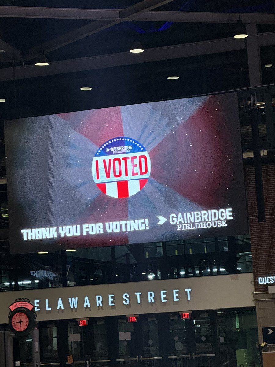 Ready to #VOTE??
We’ll be at <a href="/GainbridgeFH/">Gainbridge Fieldhouse</a> til 6p! No lines! Come and get YOUR vote in! YOUR VOTE MATTERS!!