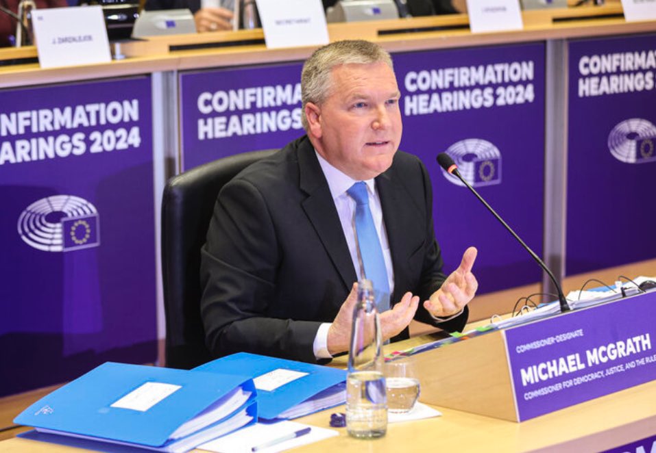 Very strong performance from my colleague Michael McGrath at the commissioner hearings this morning.

Further evidence that we have the right person for the job. 🇮🇪🇪🇺