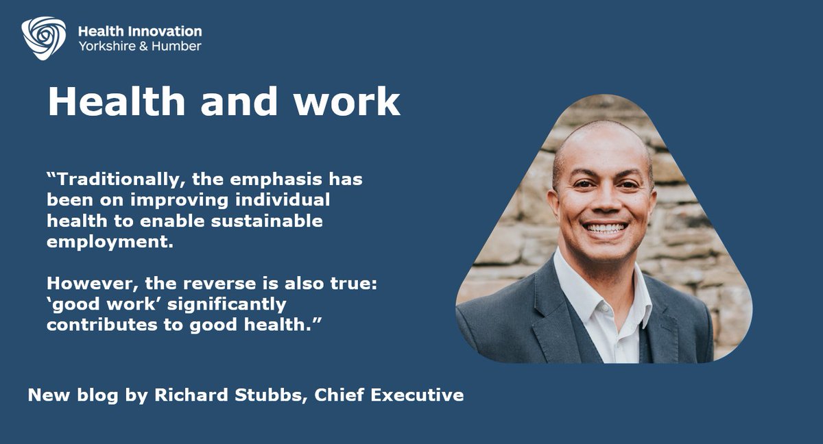 Health Innovation Yorkshire & Humber (@healthinnovyh) on Twitter photo “good work” significantly contributes to good health.
Read our latest blog from <a href="/Richarddstubbs/">Richard Stubbs FRSA</a>
as he explains that good health through good employment is fundamental to tackling #EconomicInactivity through ill health, regionally and beyond.
healthinnovationyh.org.uk/blog/the-pathw… “good work” significantly contributes to good health.
Read our latest blog from <a href="/Richarddstubbs/">Richard Stubbs FRSA</a>
as he explains that good health through good employment is fundamental to tackling #EconomicInactivity through ill health, regionally and beyond.
healthinnovationyh.org.uk/blog/the-pathw…