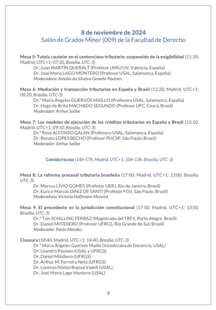 📌NUEVO EVENTO. #7y8Nov
I Congreso Internacional sobre Derecho Procesal Tributario Brasil/España/Portugal 
🔗Modalidad: Híbrida Zoom
📍<a href="/FacDerechoUsal/">Facultad de Derecho</a> 
📩Inscripción Gratuita 
Más información 👇