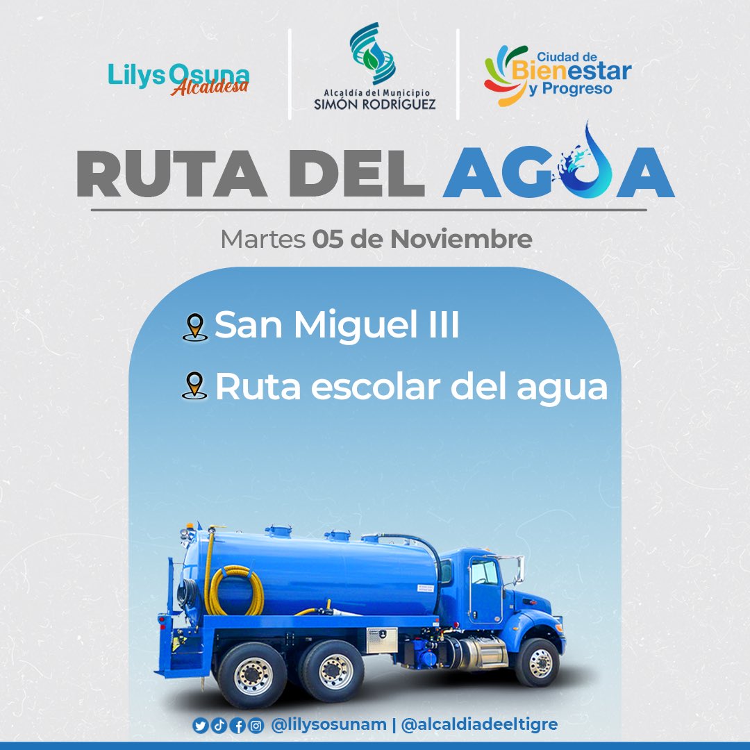 Buenos días queridos vecinos, esta es nuestra agenda para hoy #05Nov de Servicios Públicos y la Ruta del Agua Trabajamos por una ciudad de #BienestaryProgreso