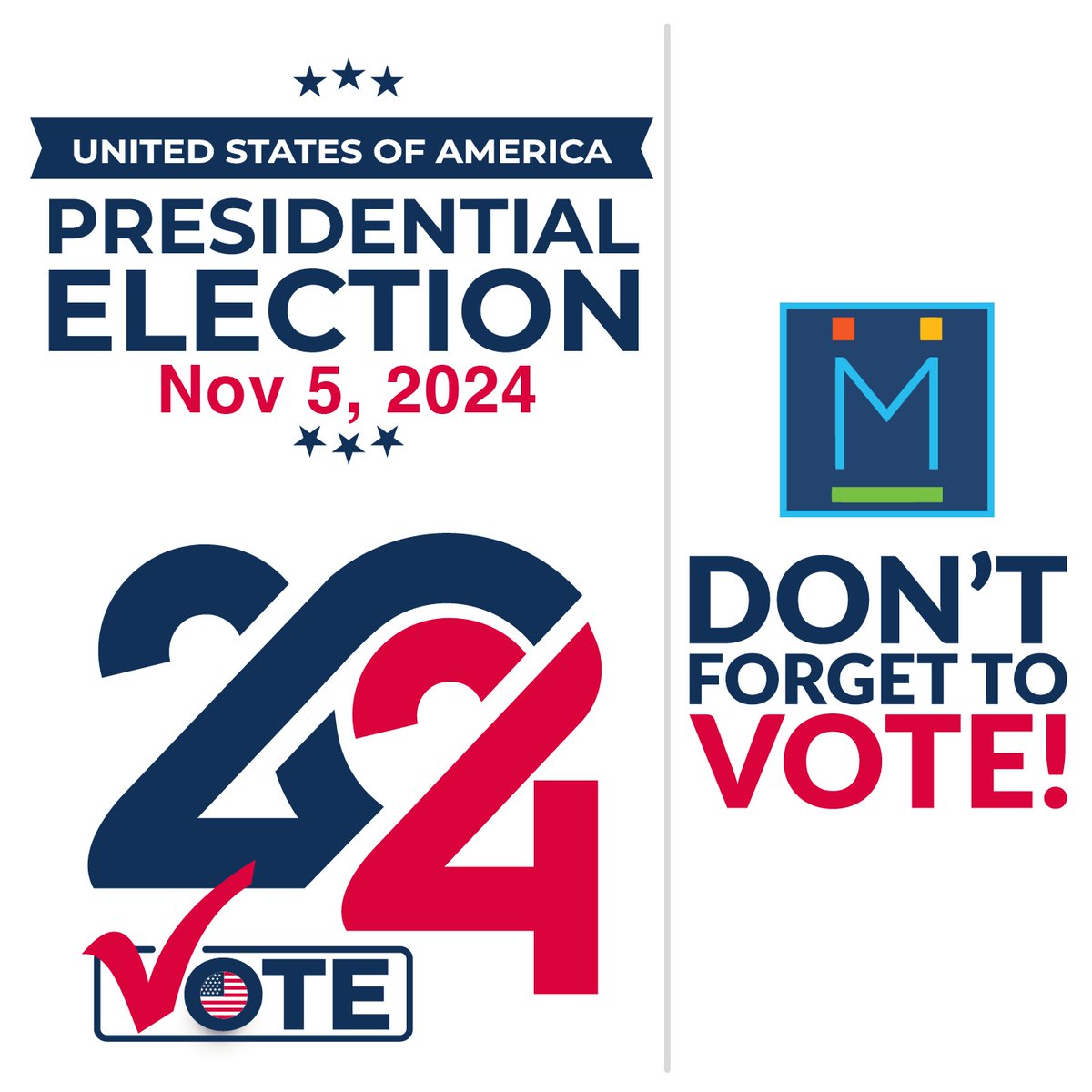 Your vote. Your voice. 🗳️ Democracy is powered by you, and today’s the day to make it count. #ElectionDay #Vote2024 #M16Marketing