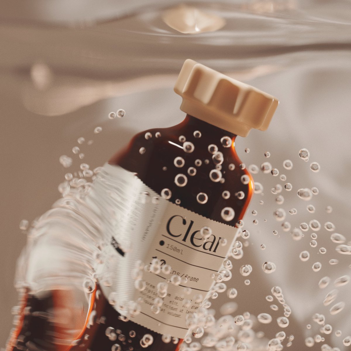 Pop Simulation: I created my skin-care brand to work out simulations. [Patent Pending]  #sidefx #redshift3d #motiondesign