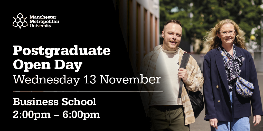 Considering postgrad study? Come along to our Postgraduate Open Day on Wednesday 13 November, 2:00pm - 6:00pm. 

Book your place here: ow.ly/rOwu50U0c0e 

See you there 😊
