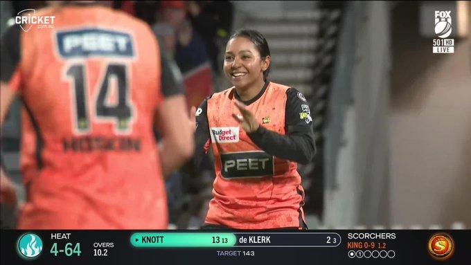 Knott caught by King 👑 📹 Credits: Twitter/WBBL