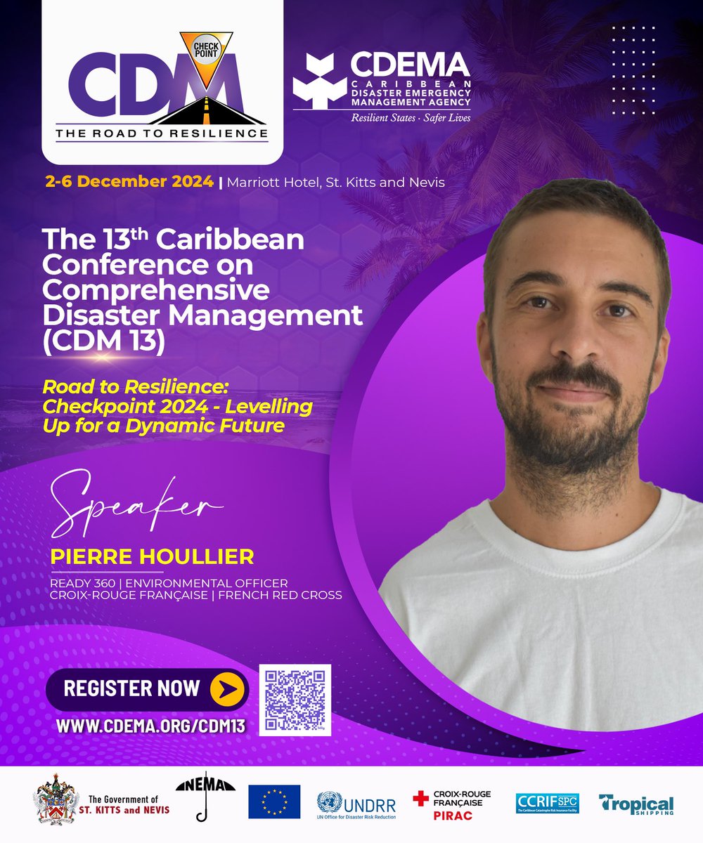 🌍 Excited to welcome Pierre Houllier from the French Red Cross to #CDM13! Join his session on sustainable humanitarian work, covering low-carbon transport &amp; waste management 🌱 #EnvironmentalSustainability #CircularEconomy
