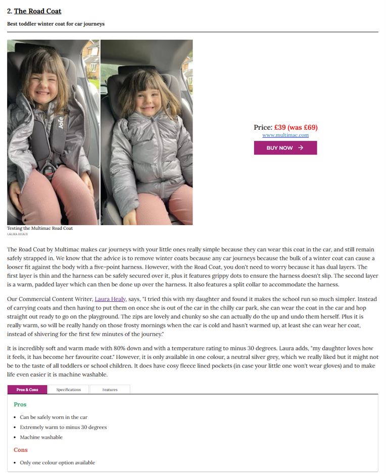 Thrilled to be listed as one of the best winter coats for toddlers 2024 by <a href="/MotherAndBaby/">Mother&Baby</a>  🙌 The Road Coat allows your child to be SAFE and warm in their car seat in the winter months
motherandbaby.com/reviews/clothi…
