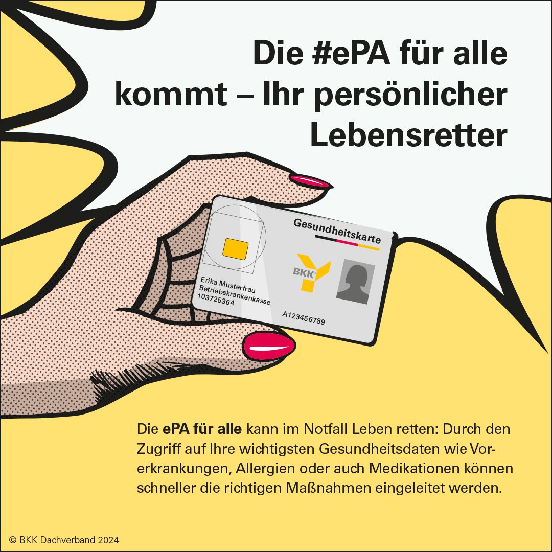 Die #ePA kann im #Notfall Leben retten. Rettungskräfte sehen dank der Patientenkurzakte direkt Infos wie Vorerkrankungen, Medikamente oder Allergien. Kliniken gewinnen Zeit und sind bei der Aufnahme perfekt vorbereitet. #ePAfüralle #Patientensicherheit
linkedin.com/posts/bkk-dach…