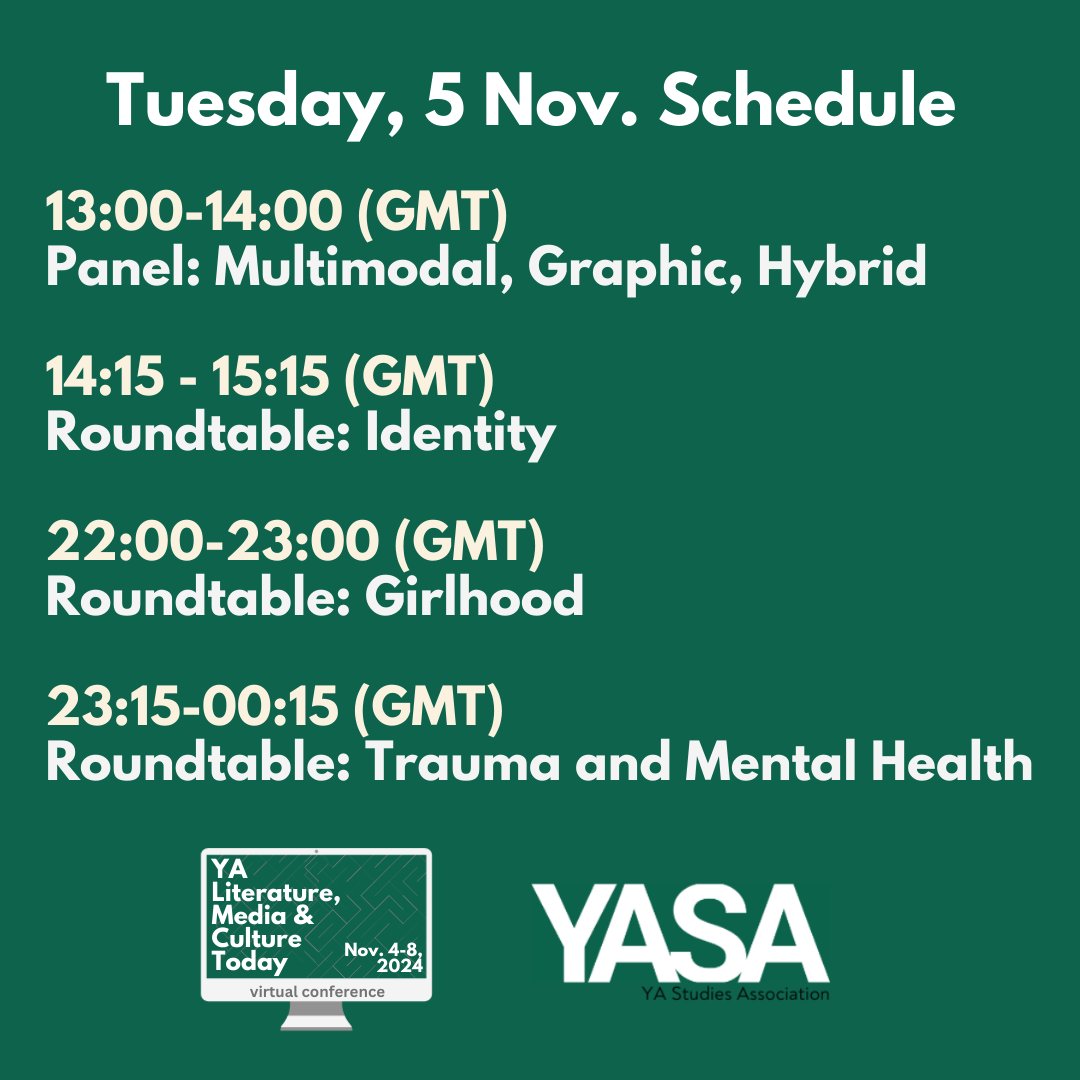 YAStudiesAssoc's tweet image. Day 2 of the YASA conference is here! Share in the comments- what are you looking forward to most this week?
#YASA2024 #AcademicChatter