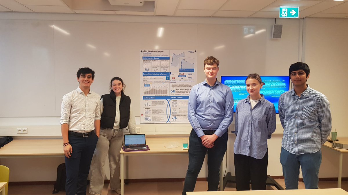 Collaboration is our strength! 🌍💧 Together with <a href="/UvA_Amsterdam/">UvA Amsterdam</a> students, we tackled water management challenges in Kenya &amp; Jordan. Their final infographic shows the power of teamwork in driving sustainability. #YouthInWater #Collaboration