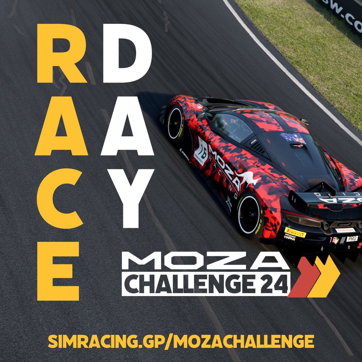 SimracingGP's tweet photo. First batch of splits launch at 12 UTC with more races at 19 UTC and then 1AM UTC. Get involved in the Moza Challenge today!
@moza_racing
@AC_assettocorsa
#SimRacing #Esports #SimRacingGP #Moza https://t.co/rcQwStoXIe