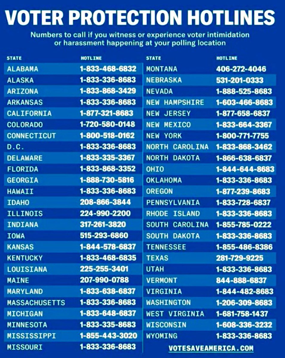 🚨Before heading out to the polls today, be sure to screenshot this should you need it. Send it to family &amp; friends voting too

All voters should be able to cast their vote without fear, intimidation or harassment🗳️

Now let’s get her across the finish line &amp; go win this thing!💪