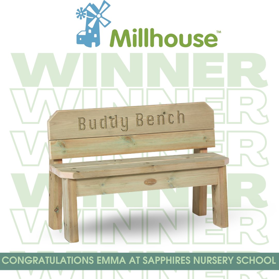 Congratulations Emma Watson from Sapphires Nursery School on winning our Millhouse Buddy Bench from our raffle at Education Summit! ⭐