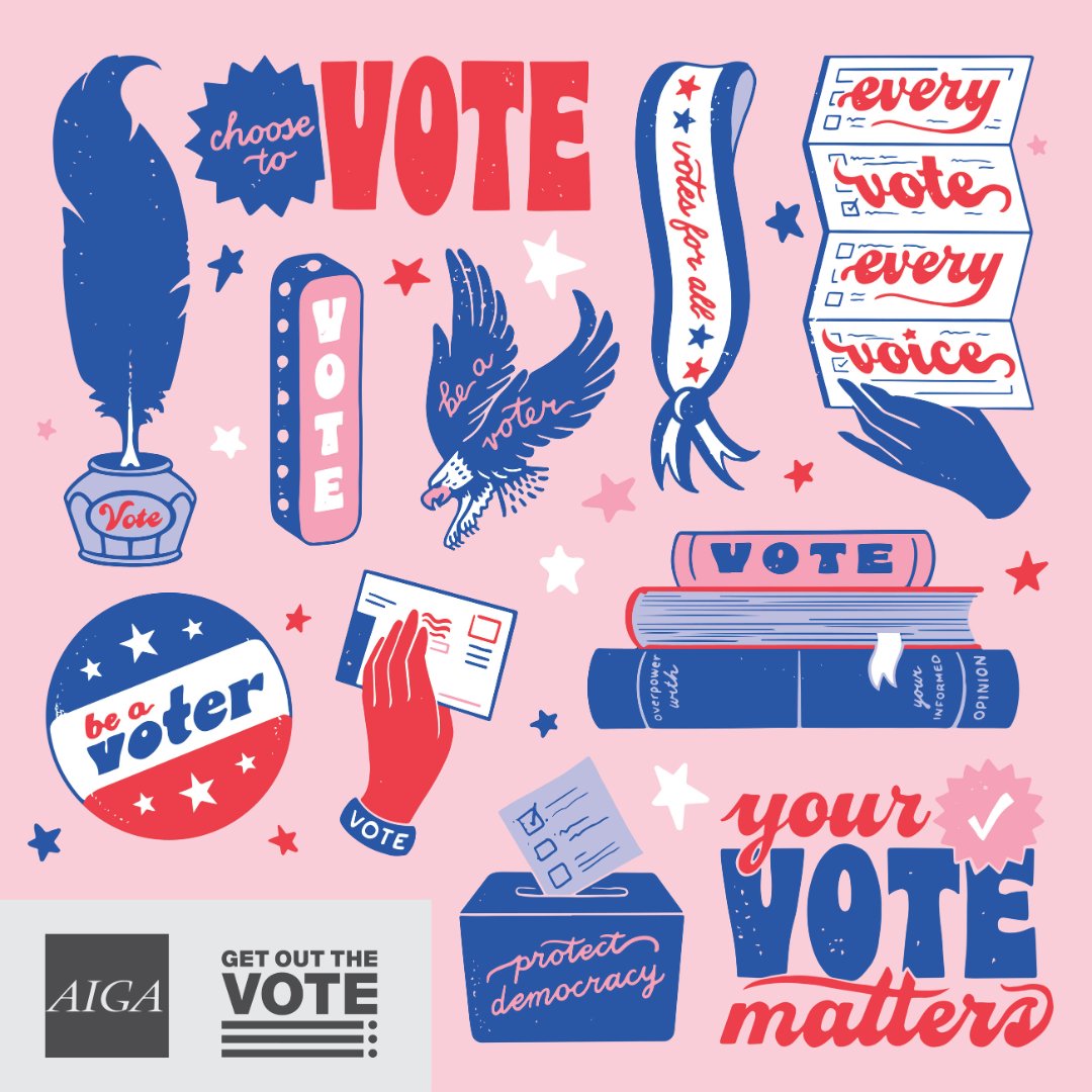 📣 Election Day is here—time to cast your ballot! 🗳️ But first, get inspired by these stunning poster designs from #AIGADesign members, showcasing the power of civic engagement and the importance of your vote. Now, head to the polls and make your voice heard...#GOTV!