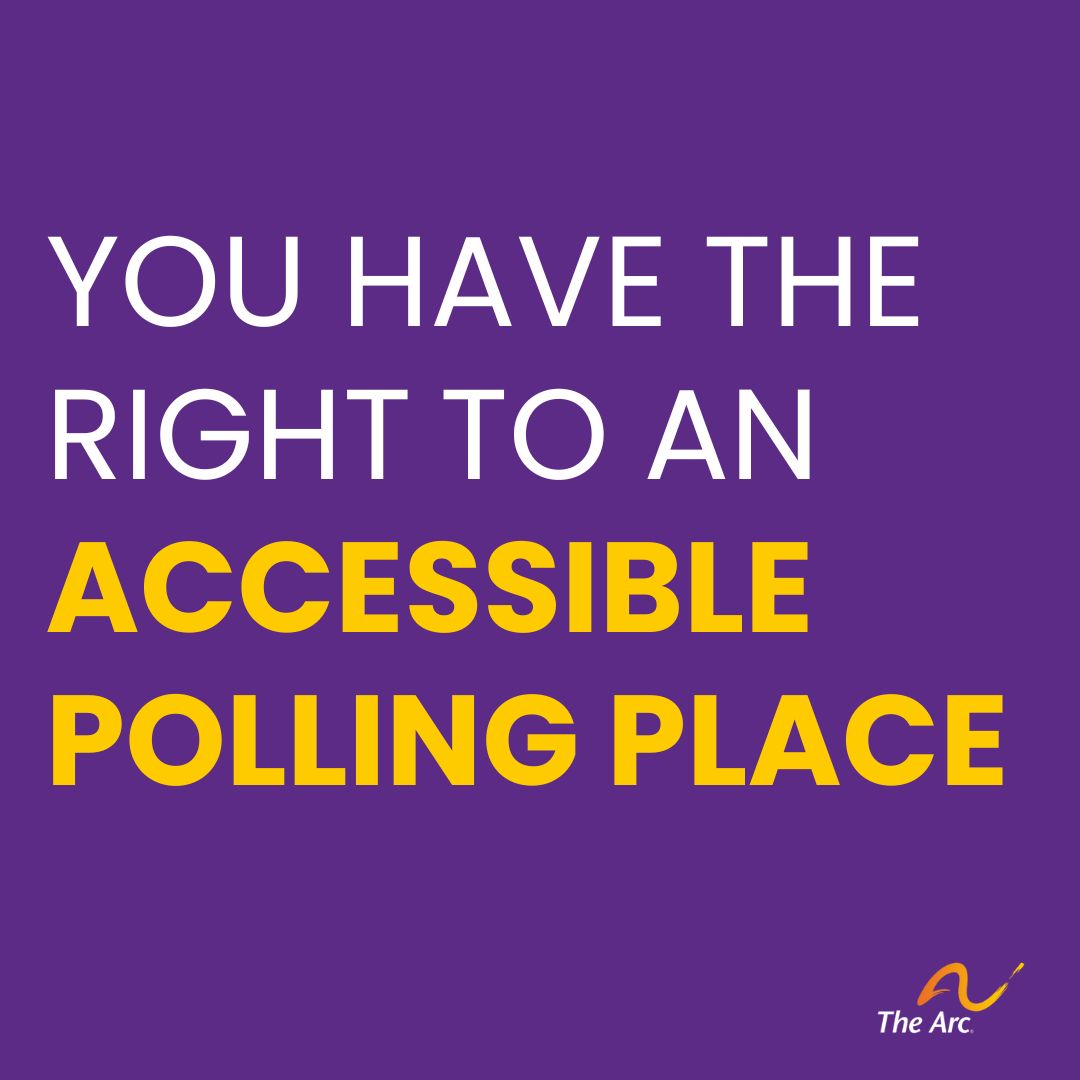 The Arc of the United States (@thearcus) on Twitter photo Everyone has the right to an accessible polling place!
✔️ You can bring someone to help you vote.
✔️ You can ask a poll worker for help using the accessible voting machines.
If you think your rights have been violated, call the Election Protection Hotline: 1-866-687-8683. Everyone has the right to an accessible polling place!
✔️ You can bring someone to help you vote.
✔️ You can ask a poll worker for help using the accessible voting machines.
If you think your rights have been violated, call the Election Protection Hotline: 1-866-687-8683.