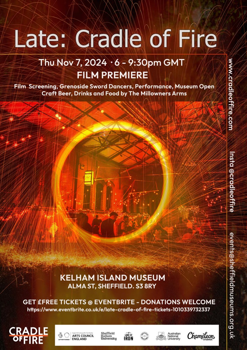 Sheffield Hallam University News (@hallamuninews) on Twitter photo Join us at Kelham Island Museum on Thursday evening for the film premiere of Cradle of Fire š„
The film is a re-imagining of the story of the Roman god Vulcan, a symbol of Sheffield for more than 100 years - co-directed and with poetry from <a href="/c_waudby/">Carolyn Waudby</a>
sheffieldmuseums.org.uk/whats-on/late-⦠Join us at Kelham Island Museum on Thursday evening for the film premiere of Cradle of Fire š„
The film is a re-imagining of the story of the Roman god Vulcan, a symbol of Sheffield for more than 100 years - co-directed and with poetry from <a href="/c_waudby/">Carolyn Waudby</a>
sheffieldmuseums.org.uk/whats-on/late-ā¦