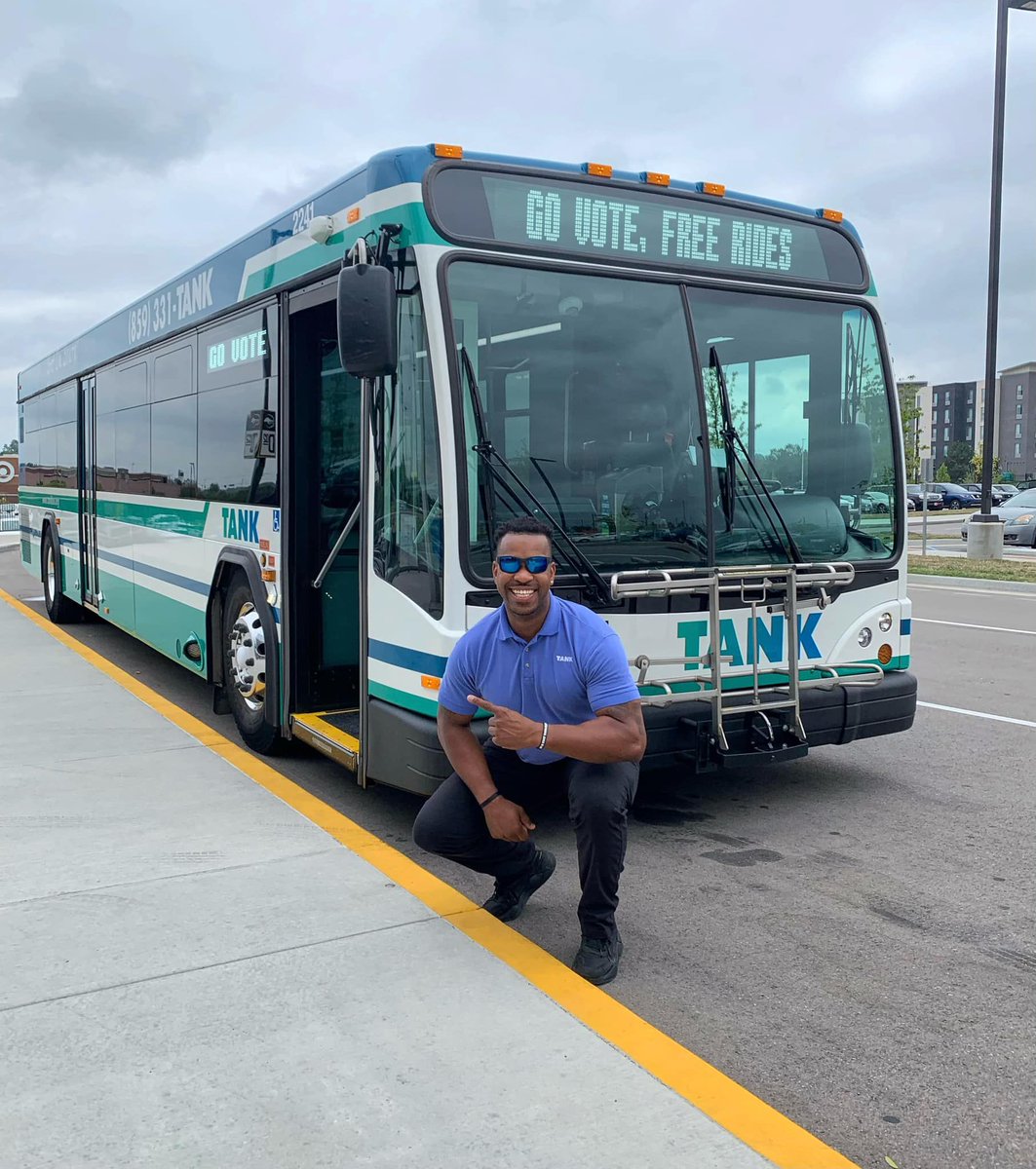 We want to help you get to the polls! Vote and ride FREE with TANK all day today! #TANKBus #Vote #RideFree #PublicTransit #NKY