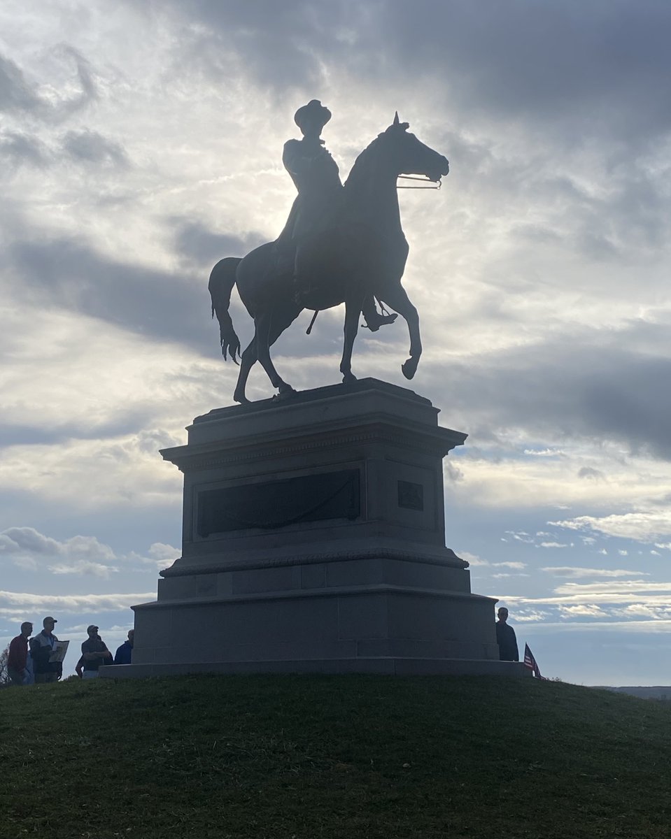 We made a moving staff ride to the hallowed grounds of Gettysburg National Military Park to study leadership strategies and the evolving character of war. The brutal Civil War battle here 161 years ago led to over 50,000 casualties. We must always endeavor to preserve the peace.