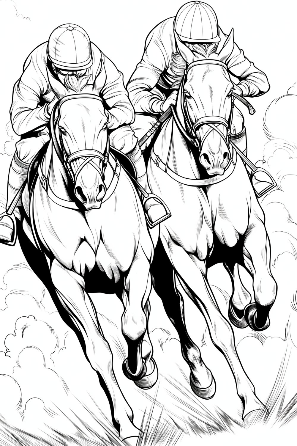 Barrel Racing Coloring Pages Horse, Show Jumping, Coloring Book, Horse