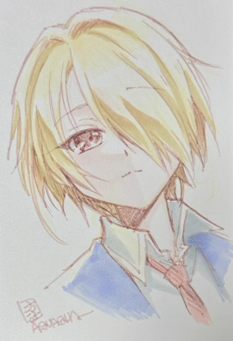 729日目のアナログイラストはヘブバンの茅森月歌です。 