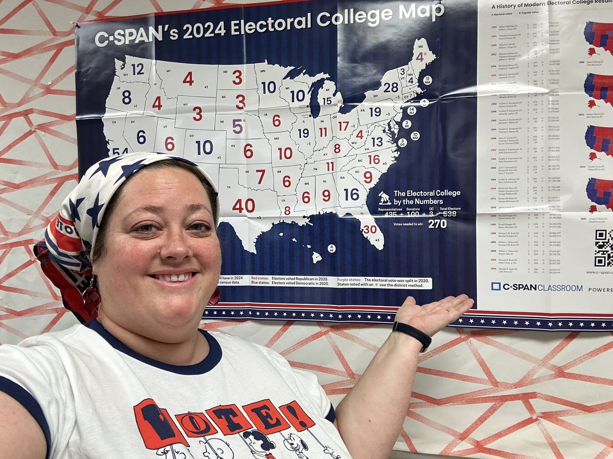 It finally got delivered to my inbox! Just in time!  My class is all ready thanks to <a href="/CSPANClassroom/">C-SPAN Classroom</a> !! 
Let’s do this!! #vote #sschat 

Shirt: Torrid, Scarf: vintage
