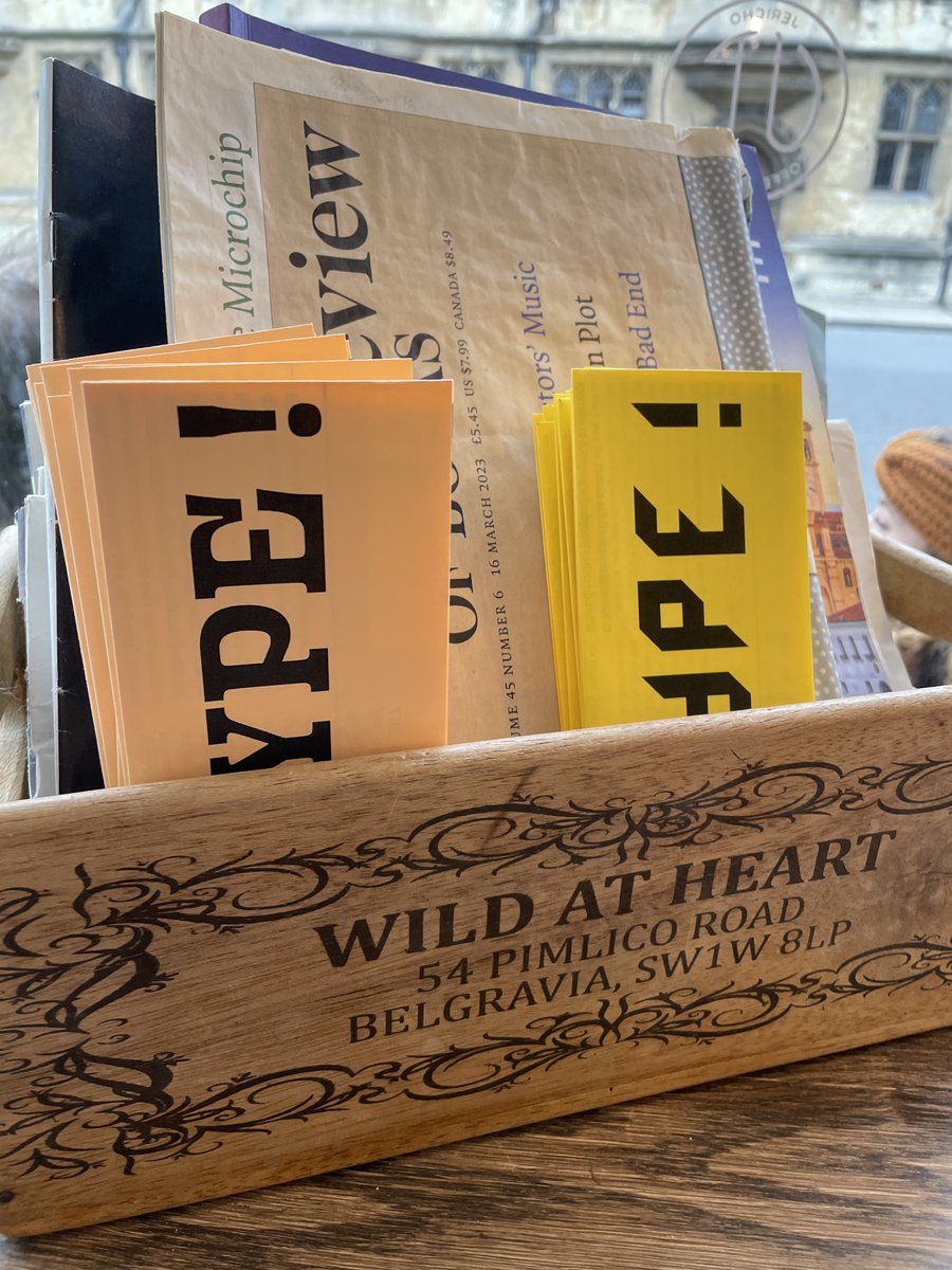 BookmarkTYPE! (@bookmarktype) on Twitter photo Thank you <a href="/JeriCoffTraders/">JerichoCoffeeTraders</a> for letting us put a few copies of TYPE! out for your customers.
Enjoy TYPE! and many old issues of <a href="/LRB/">London Review of Books</a> with some of the best coffee in the south east at the High Street, Oxford store. Thank you <a href="/JeriCoffTraders/">JerichoCoffeeTraders</a> for letting us put a few copies of TYPE! out for your customers.
Enjoy TYPE! and many old issues of <a href="/LRB/">London Review of Books</a> with some of the best coffee in the south east at the High Street, Oxford store.