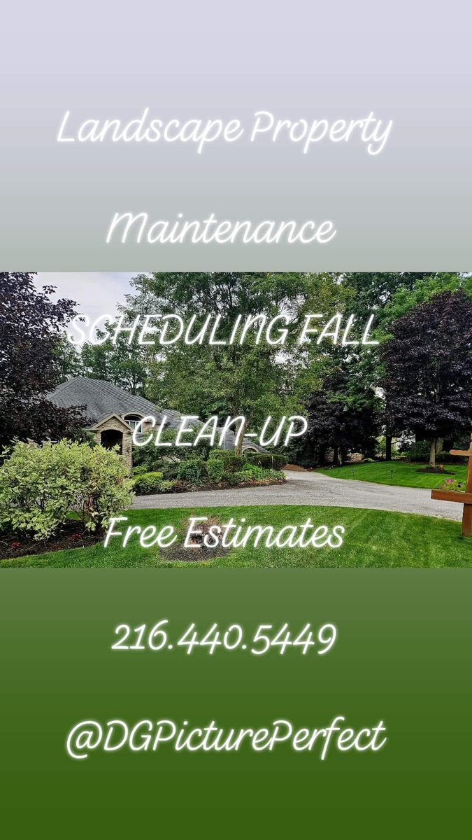 BlueBridgeLLC's tweet photo. #FallCleanUp #Landscaping #LawnMaintenance  #LeafCleanUp
Free Estimate - Fall Schedule has open spots
Call our son Danny @ 216.440.5449 https://t.co/N4LB6dQpz5